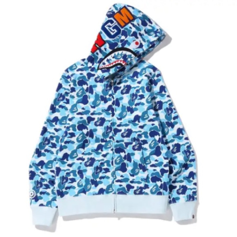 Blue small bape hoodie